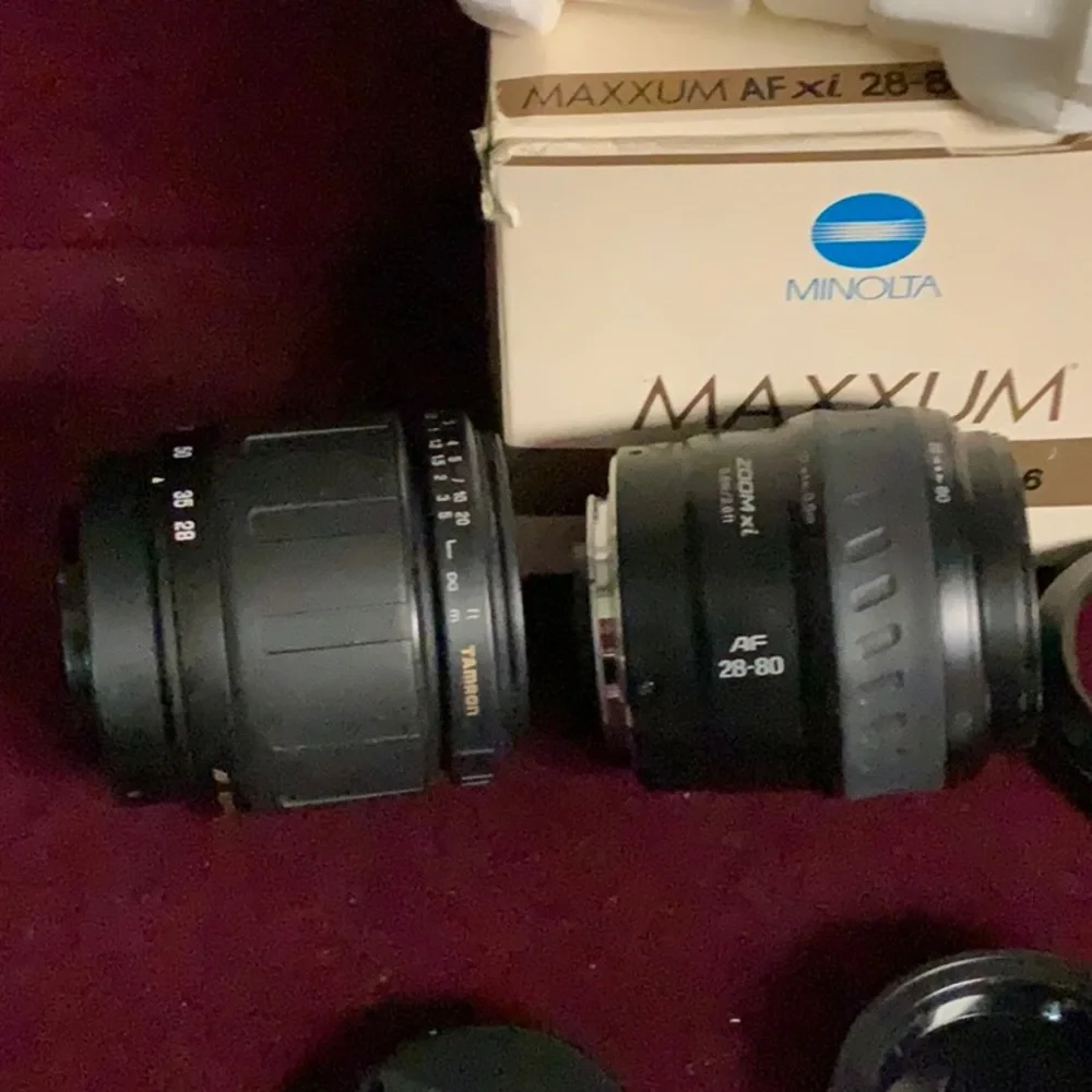 Minolta camera lens lots of 2.